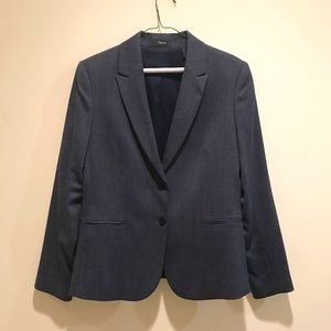 Theory Women Gray Wool Suit Blazer
